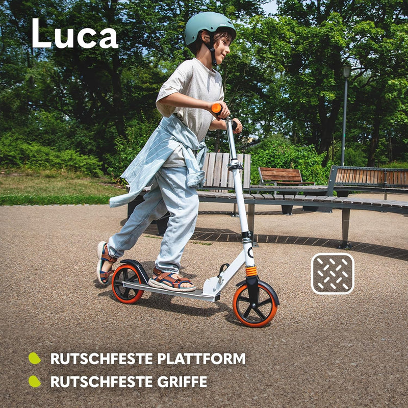 LIONELO Luca Klappbarer Roller für Kinder und Erwachsene bis 100kg Verstellbar und leicht nur 4kg Ro