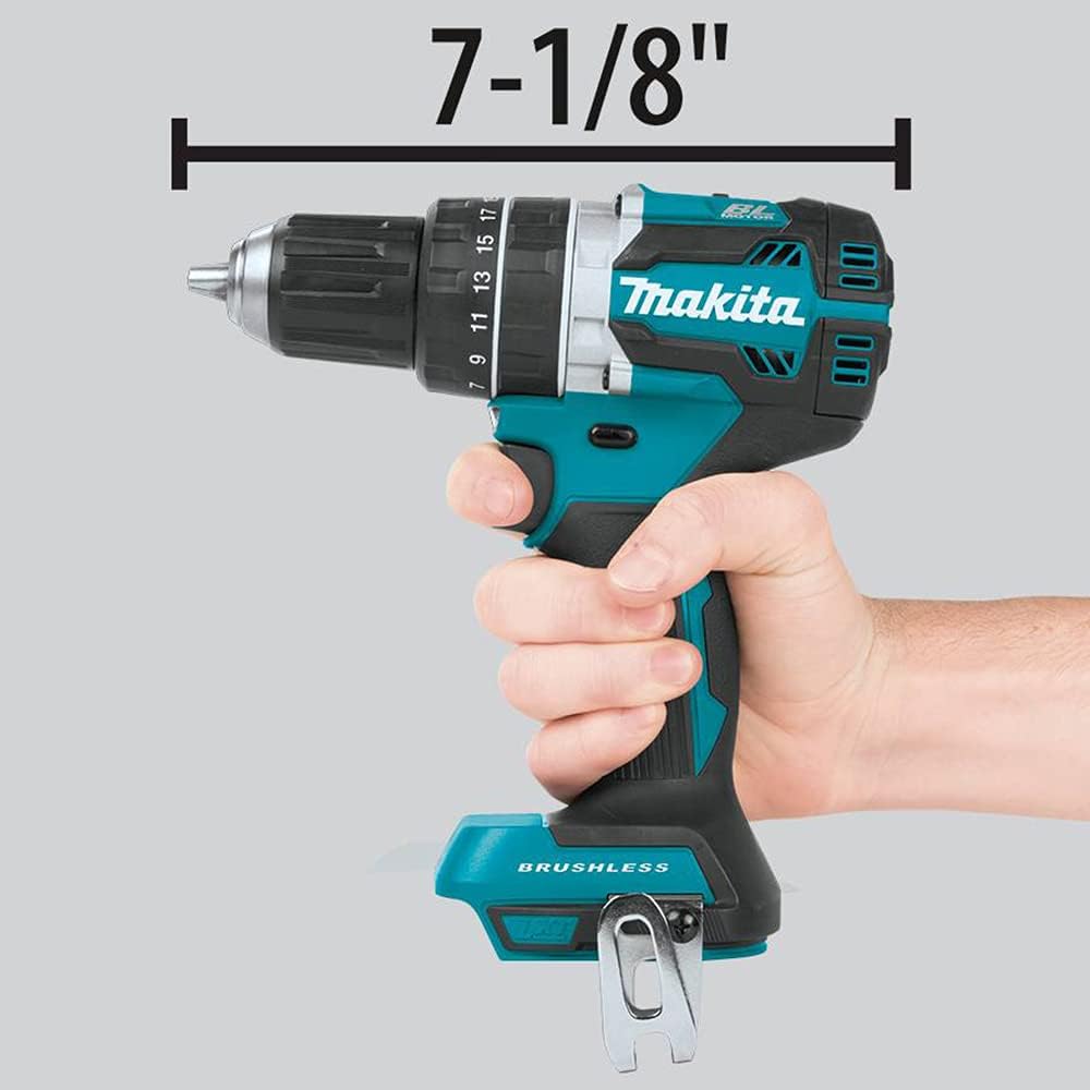 Makita DHP484Z Akku Schlagbohrschrauber 18 V (ohne Akku, ohne Ladegerät), Blau, Small Single ohne Ak