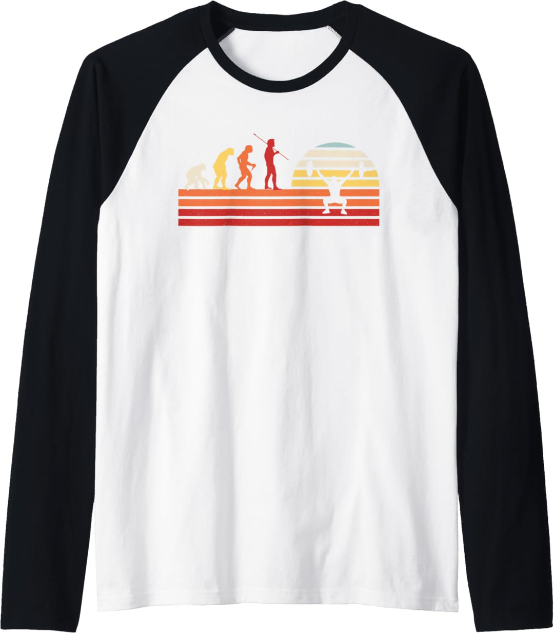 Retro Kraftdreikampf Powerlifting - Vintage Powerlifter Raglan
