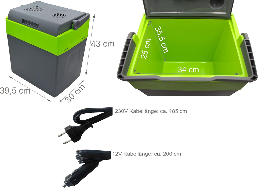30 Liter 2in1 Kühlbox | Elektrische Kühlbox | Kühltasche | Isoliertasche | Thermobox | Warmhaltebox