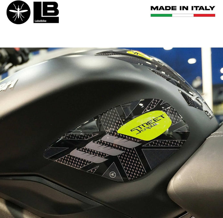 labelbike - 3D-Aufkleber-Kit für motorradtanks, kompatibel mit Triumph Street Triple 2013-2020 Gelb,