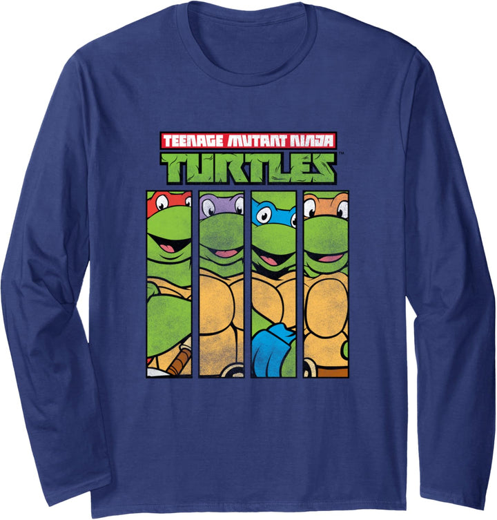 Teenage Mutant Ninja Turtles Gesicht Grid Langarmshirt