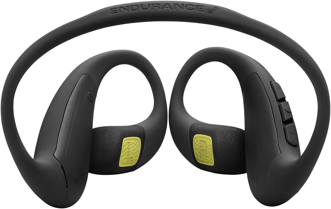JBL Endurance Pace Open-Ear-Sport-Kopfhörer mit Bluetooth, Schwarz/Limette | 10 Stunden Akkulaufzeit