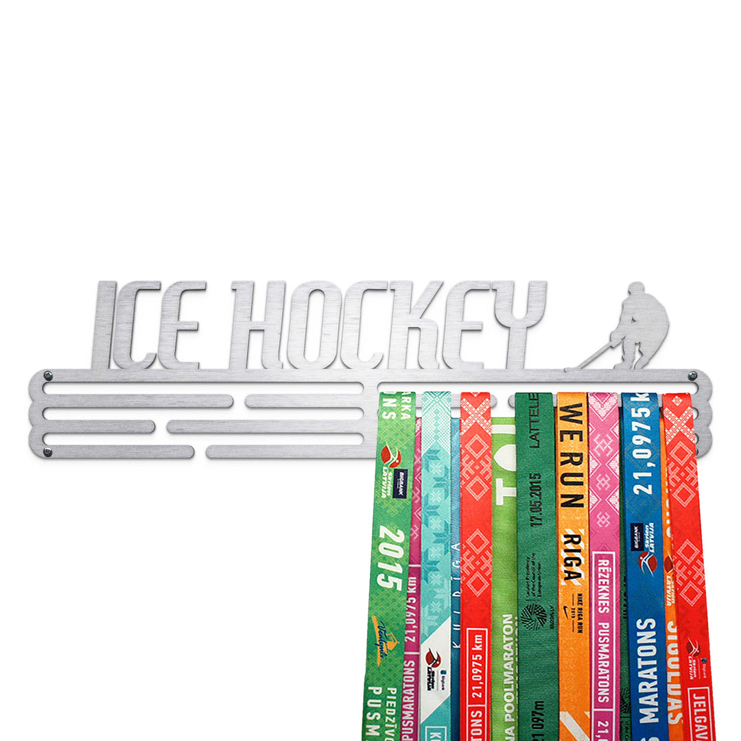 United Medals Ice Hockey Medaillenhalter Edelstahl | Medaillen Aufhänger | Medal Hanger Holder Displ