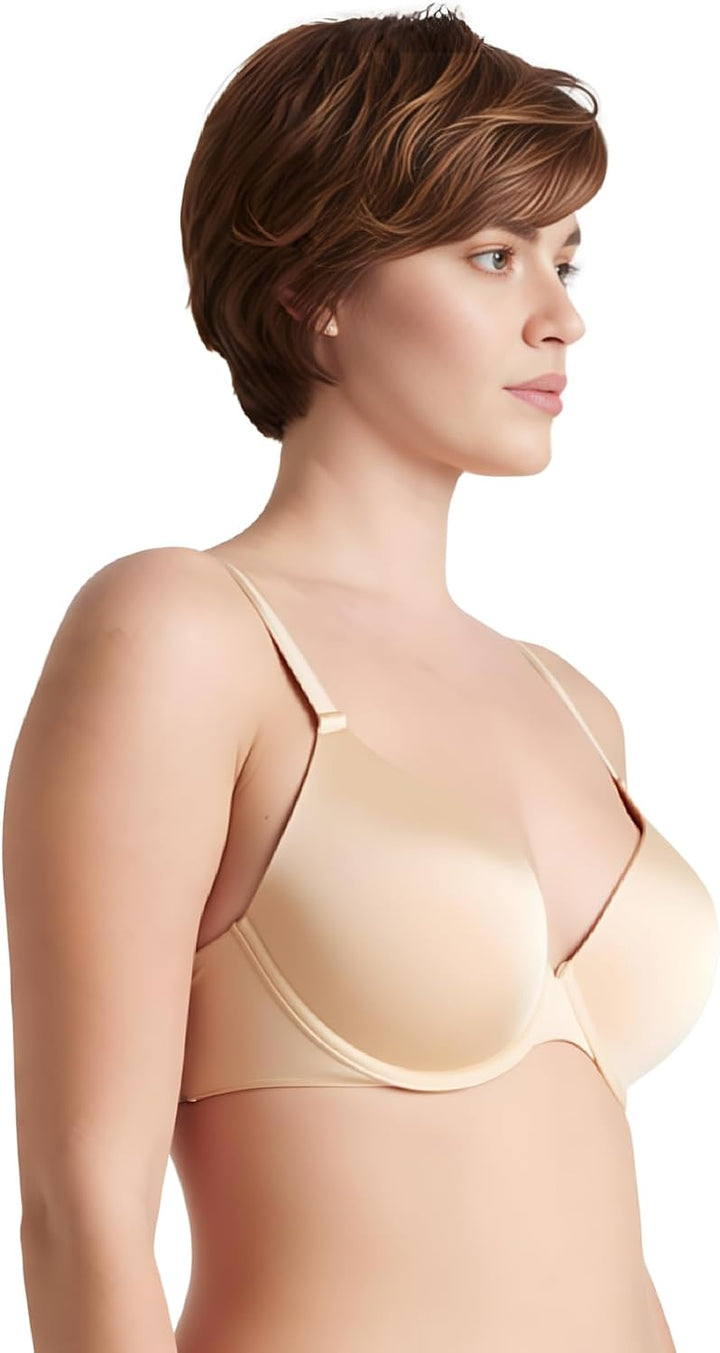 Curve Muse Damen Übergrösse Vollständige Abdeckung Bügel vorne schliessen BHs-1PK oder 2PK 70D Nackt
