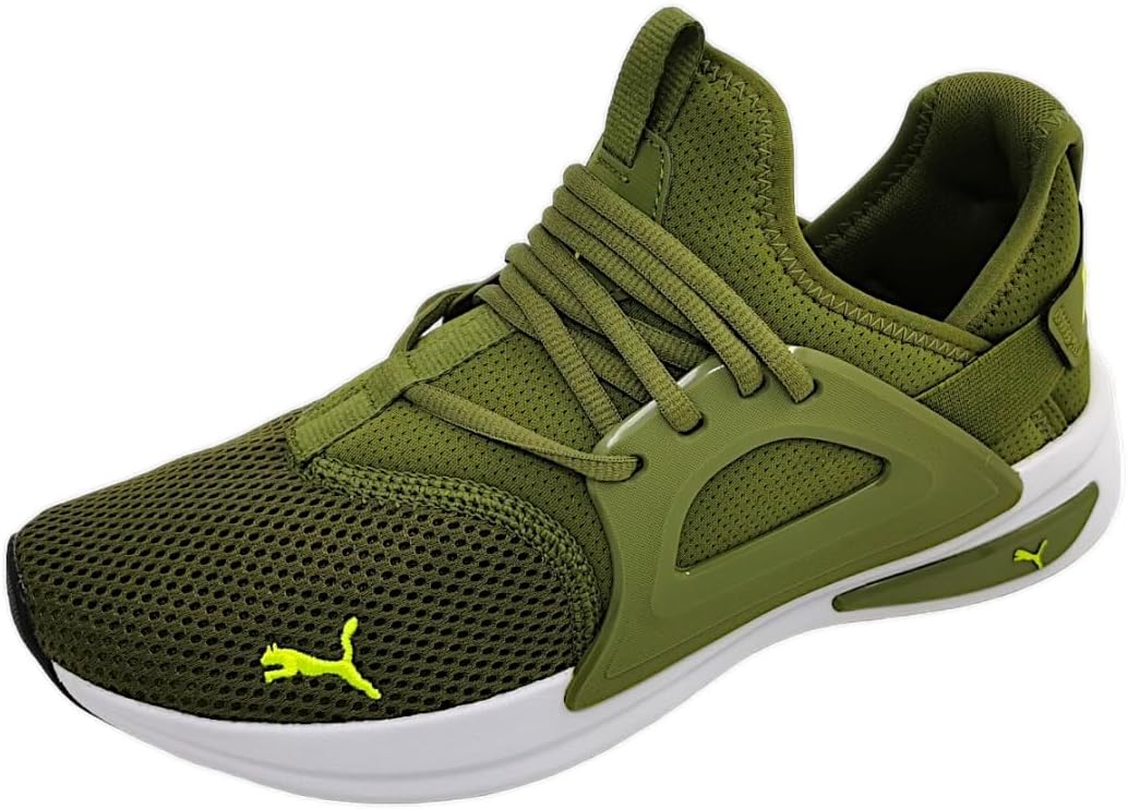 PUMA Herren Softride Fly Laufschuh 41 EU Olivgrün Electric Lime Weiss, 41 EU Olivgr&#xFC;n Electric
