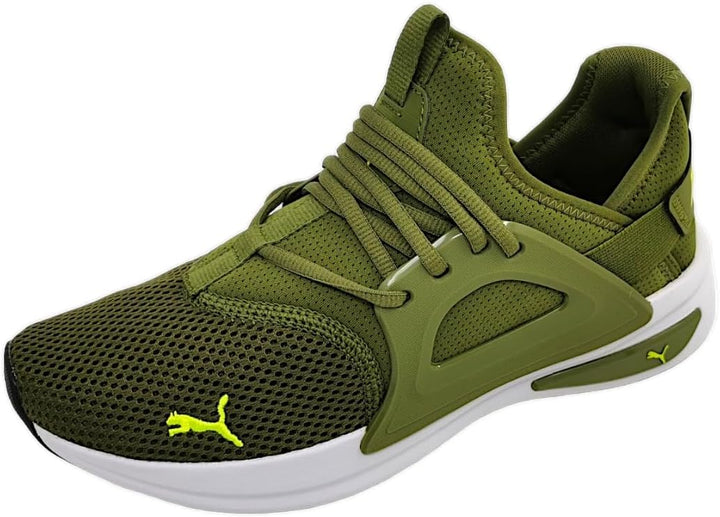 PUMA Herren Softride Fly Laufschuh 41 EU Olivgrün Electric Lime Weiss, 41 EU Olivgr&#xFC;n Electric