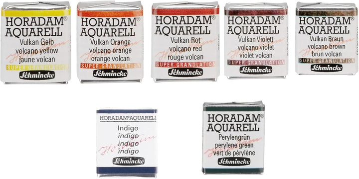 Schmincke Horodam Super Granulat für Aquarelle, extrafein, 5 x 1/2 Näpfe + 2 x 1/2 extrafein
