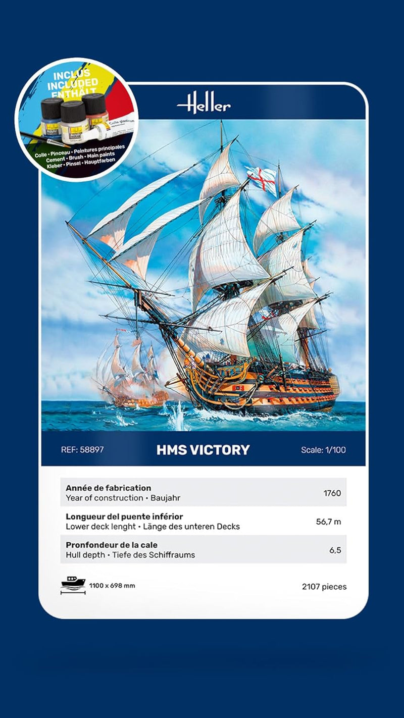 Heller Maquette Bateau : Starter Kit : HMS Victory