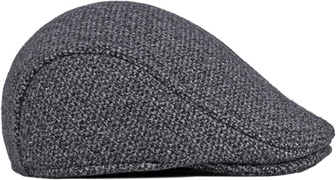 WHSPORT Flatcap Schirmmütze Cap Winter Schiebermütze Herren Cabbie Ivy Flat Cap mit Ohrenklappen Bas