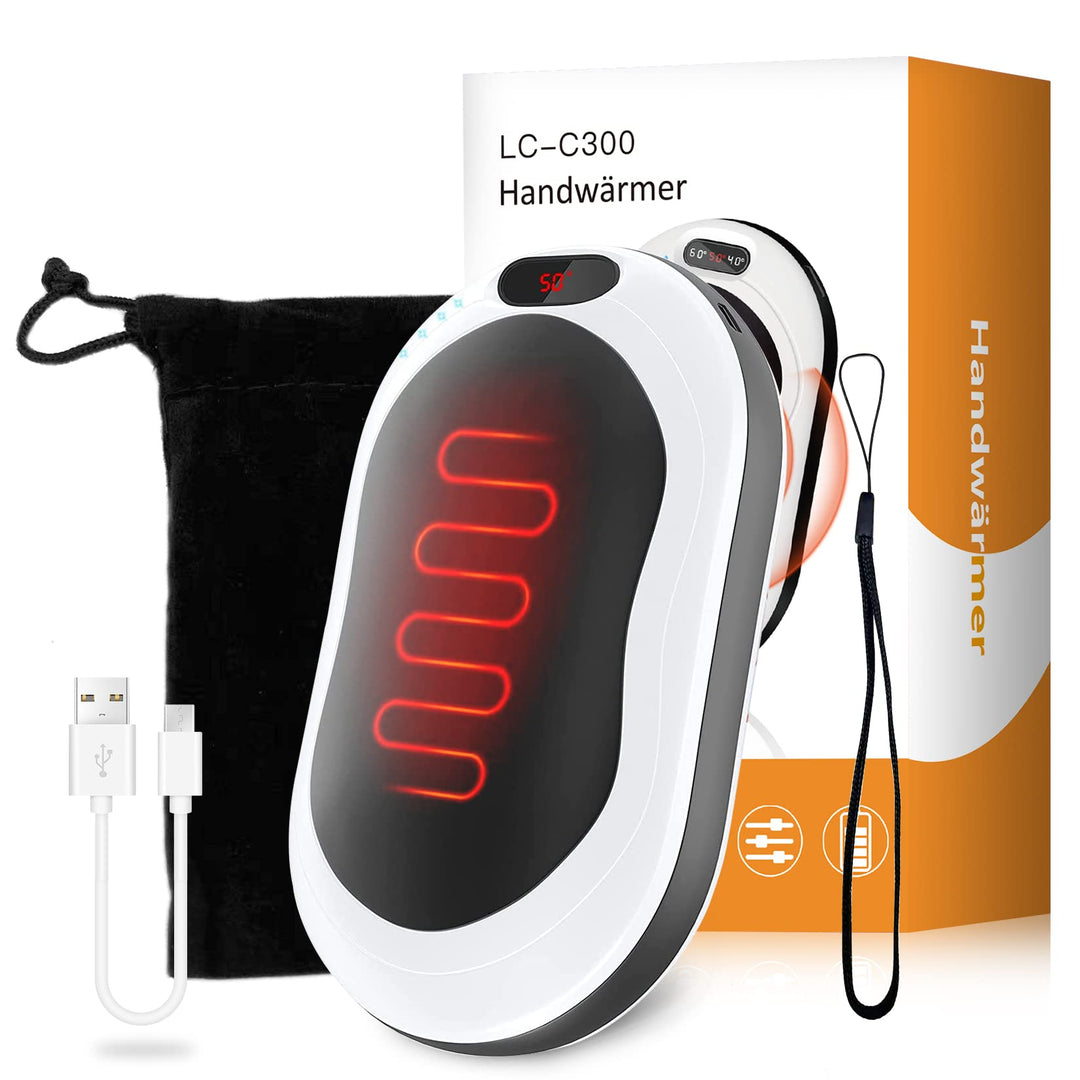 Aitesuo Handwärmer Wiederaufladbar, USB Taschenwärmer mit 6000mAh/10000mAh Tragbarer Powerbank Elekt