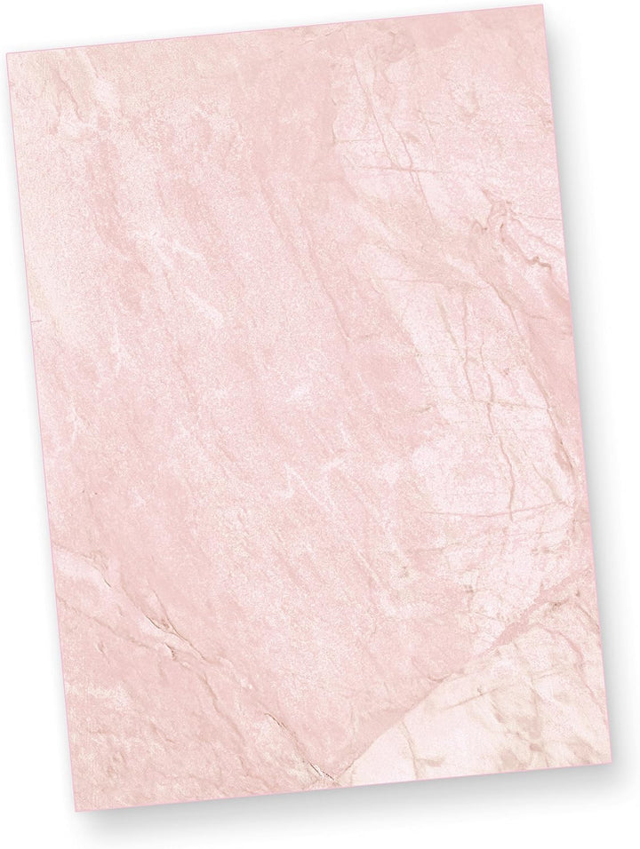 Strukturpapier Marmor Rot (250 Blatt) BEIDSEITIGES Strukturpapier, Briefbogen DIN A4 fein marmoriert