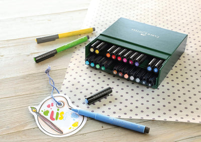 Faber-Castell 167147 - Pitt Artist Pen Geschenkbox, 24 Farben 1 stück (24er Pack) Single, 1 stück (2