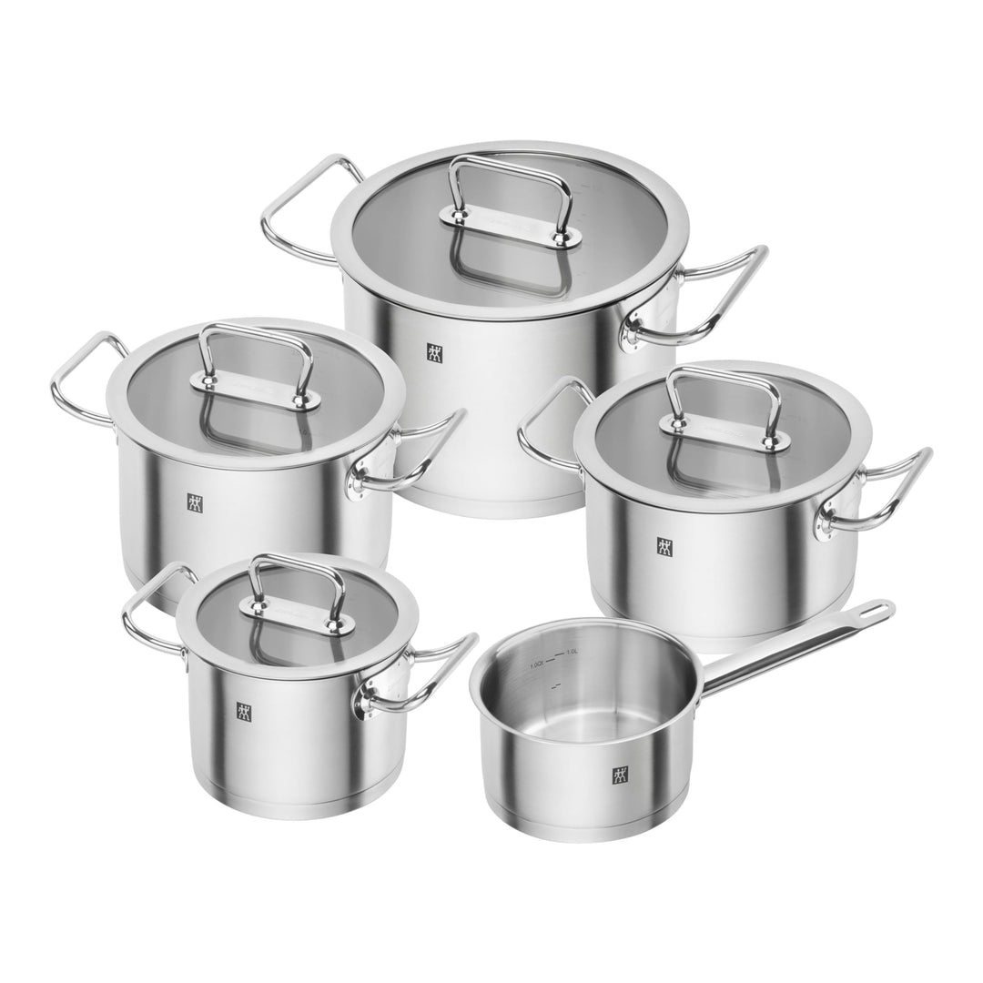 ZwillingTopfset Kochgeschirr Pro 65120-005-0 5-teilig Edelstahl LBH 46x26x37 cm Silber, LBH 46x26x37