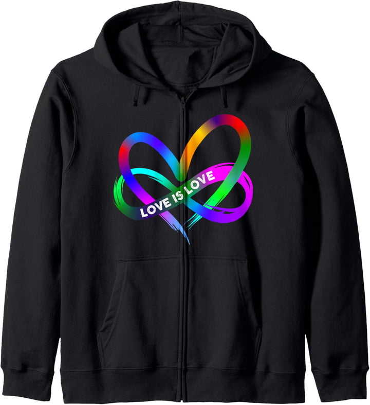 Pride Monat LGBT Straight Heart with Love Is Love Kapuzenjacke