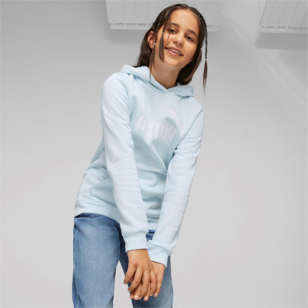 PUMA Damen Pullover Sweater Sweatshirt Kapuzensweatshirt ESS Logo Hoodie FL 104 Icy Blue, 104 Icy Bl