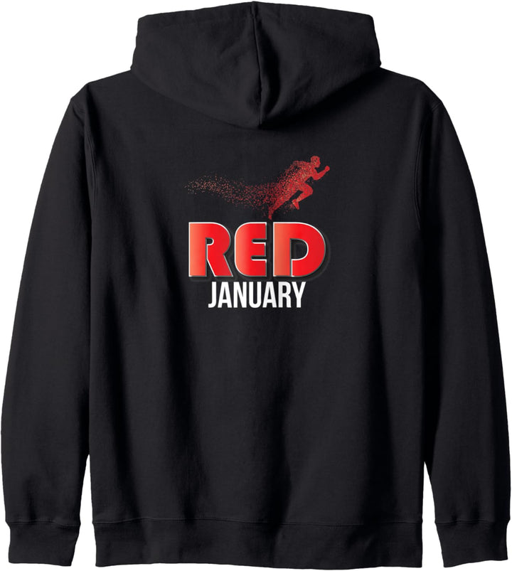 Roter Januar für ein Geschenk des gesunden Geistes Kapuzenjacke