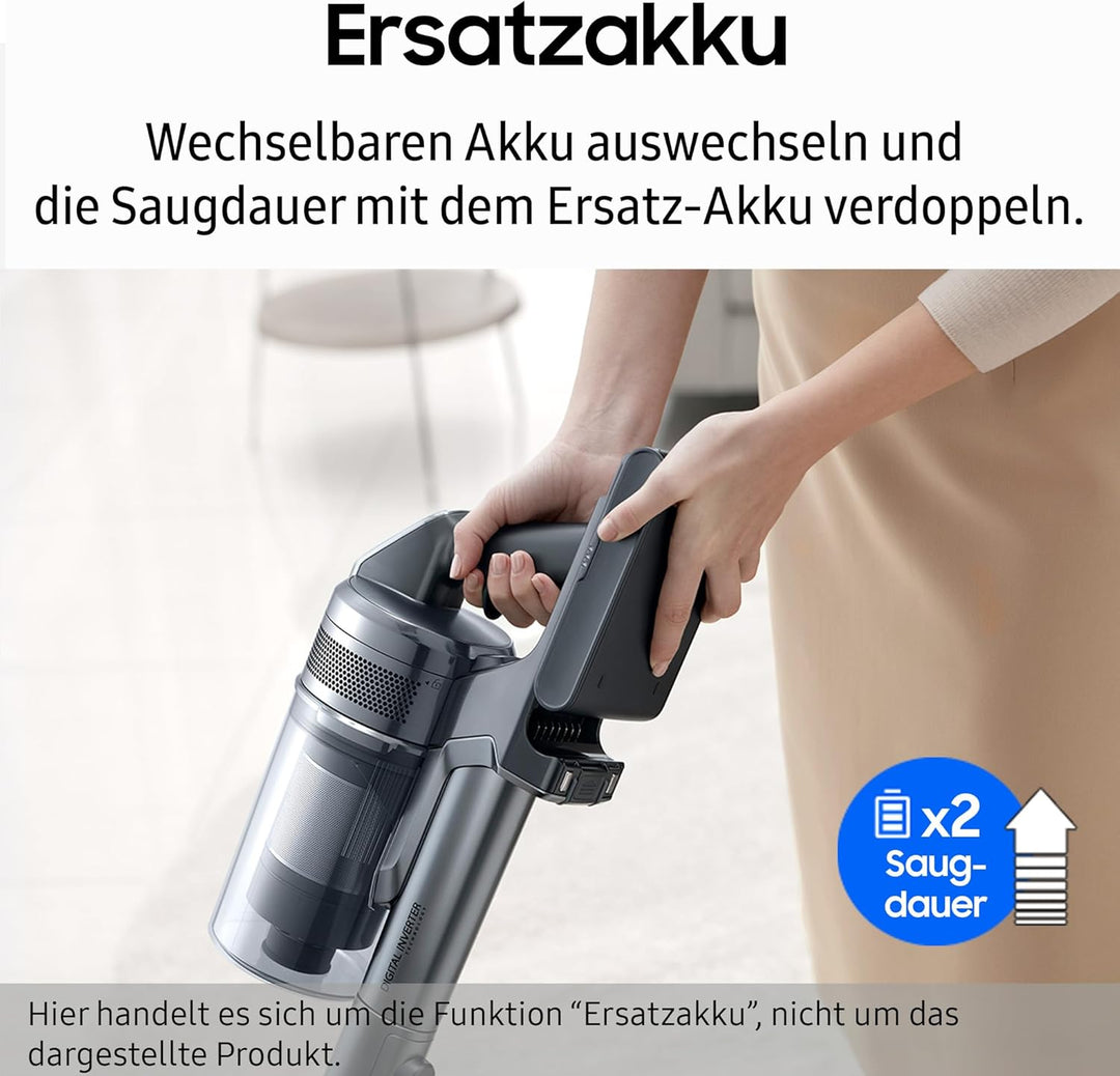 Samsung Wechselakku für Akku-Handstaubsauger Jet 60, Li-Ion-Akku, 1800 mAh, 21,6 V, Cotta Black, VCA