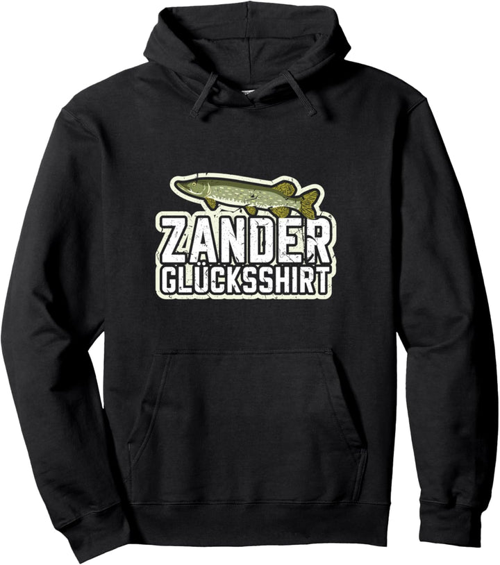 Zander Glücksshirt Angler Zander Angeln Pullover Hoodie