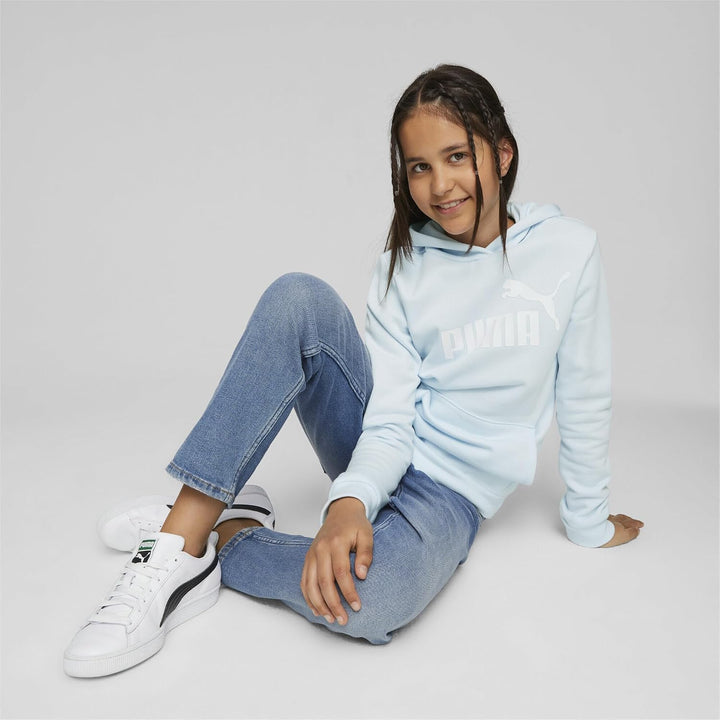 PUMA Damen Pullover Sweater Sweatshirt Kapuzensweatshirt ESS Logo Hoodie FL 104 Icy Blue, 104 Icy Bl
