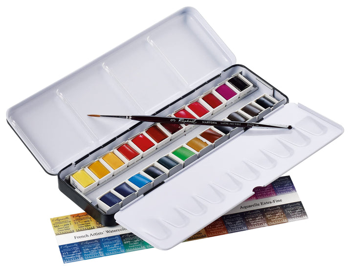 Sennelier Aquarell Zinn Metallic, 24-teilig, klassisches Set