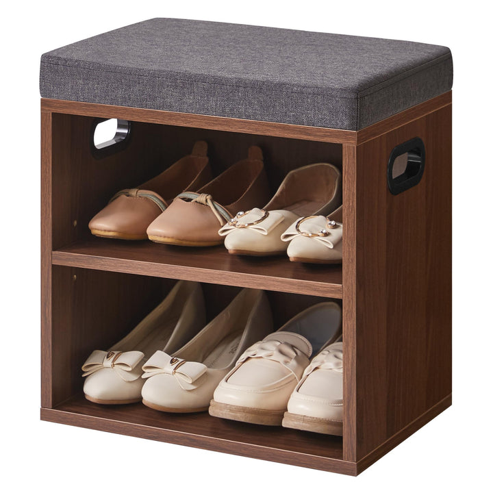 YMYNY Schuhbank mit Sitzfläche, Schuhschrank mit sitzbank, Schuhregal Klein mit Sitzbank, Sitzbank m