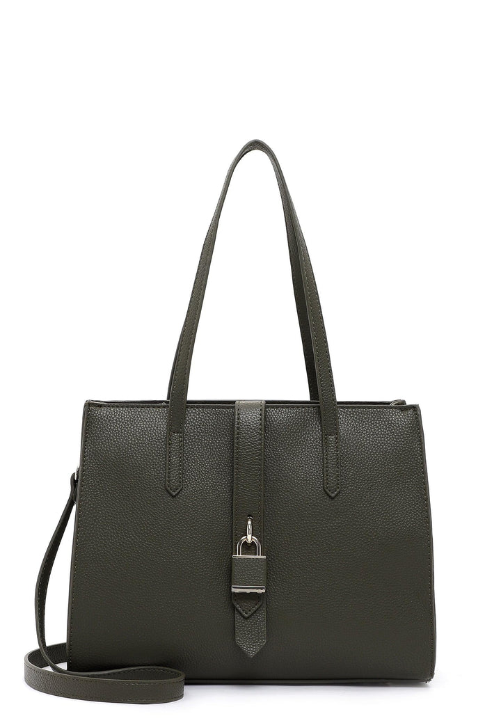 Tamaris Shopper Jasmina 31753 Damen Handtaschen Uni Einheitsgrösse Oliv, Einheitsgrösse Oliv