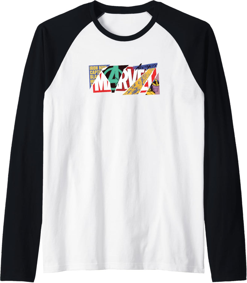 Marvel Scrapbook Logo Raglan