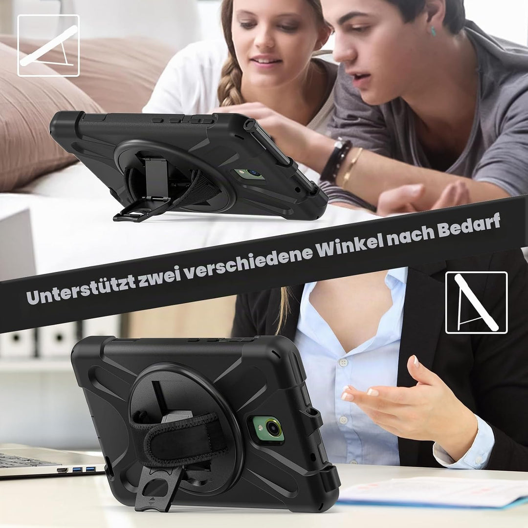 Junfire Schutzhülle stossfest für Samsung Galaxy Tab Active 5 2024 / Active 3 2020 8 Zoll, Hülle mit