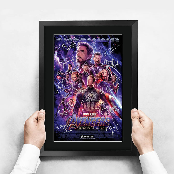 HWC Trading Avengers Endgame A3 Gerahmte Signiert Gedruckt Autogramme Bild Druck-Fotoanzeige Geschen