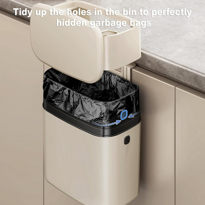 Mülleimer Hängend Küche, 9-Liter Abfalleimer Küche mit Deckel Küchenabfalleimer Wandmontage Klein Mü