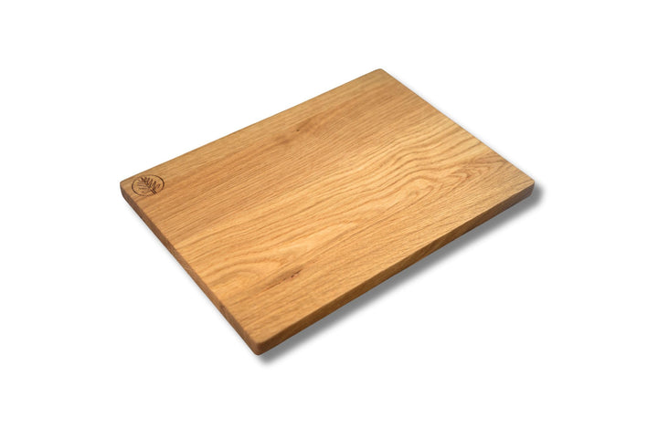 Schneidebrett Holz 100% Eiche Massivholz | Grösse 40x30 cm| Hackbrett Servierbrett Frühstücksbrett H