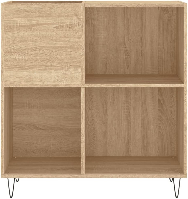 vidaXL Plattenschrank, Schallplattenschrank mit viel Stauraum, Plattenspieler Schrank für Wohnzimmer
