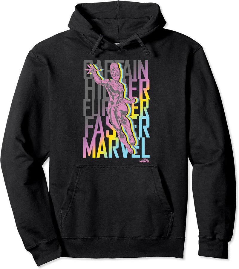 Captain Marvel Higher Further Faster In Flight Gradient Pullover Hoodie