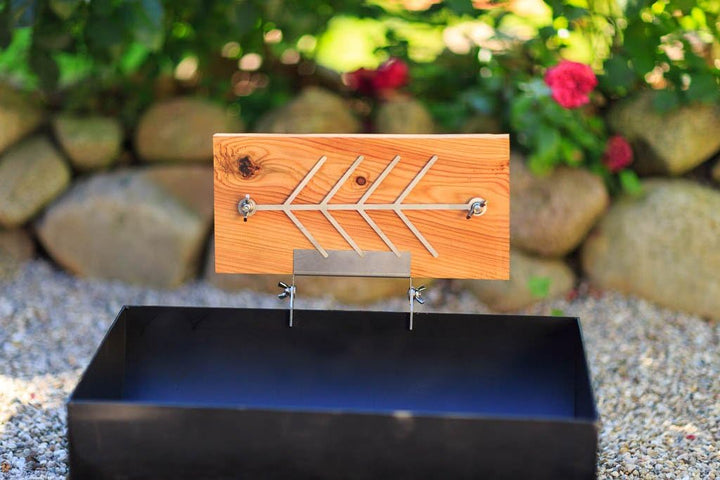 Flammlachsbrett Räucherbrett Lärche 2er Set klein - Top geeignet als Party Geschenk