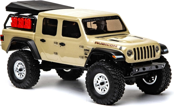 Axial 1/24 SCX24 Jeep JT Gladiator 4WD Rock Crawler Brushed RTR, Beige Grey/Silver