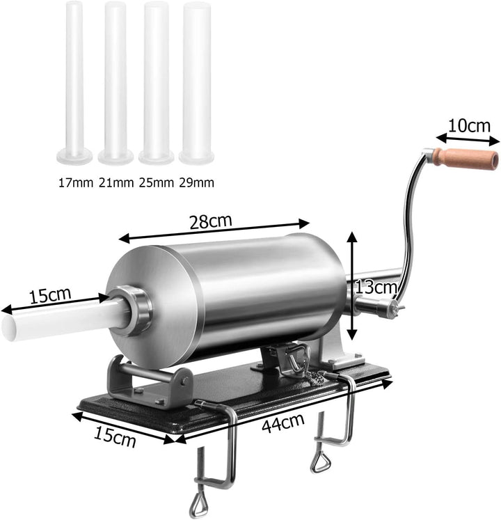 GIANTEX Wurstfüller 4,8L, Manuelle Wurstmaschine Wurstfüllmaschine, Wurstspritze aus Edelstahl, Wurs