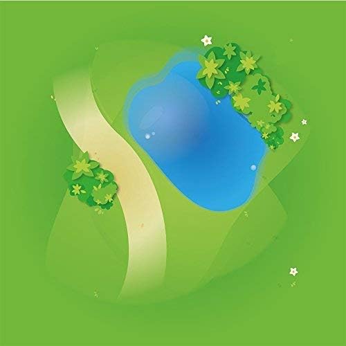 playmatt Spielmatte - Graslandschaft mit Teich | rutschfest | 100% schadstofffrei | waschbar, Grasla