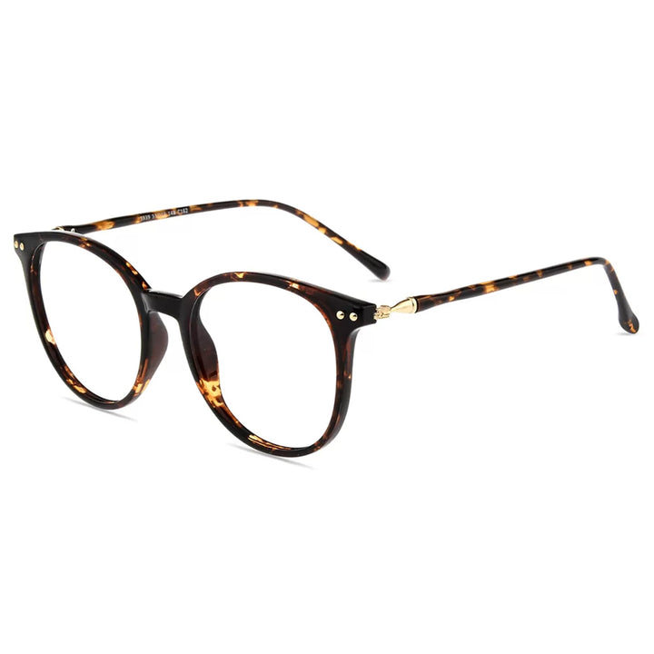 Firmoo Blaulichtfilter Brille ohne Sehstärke für Damen Herren Runde Computerbrille gegen Kopfschmerz