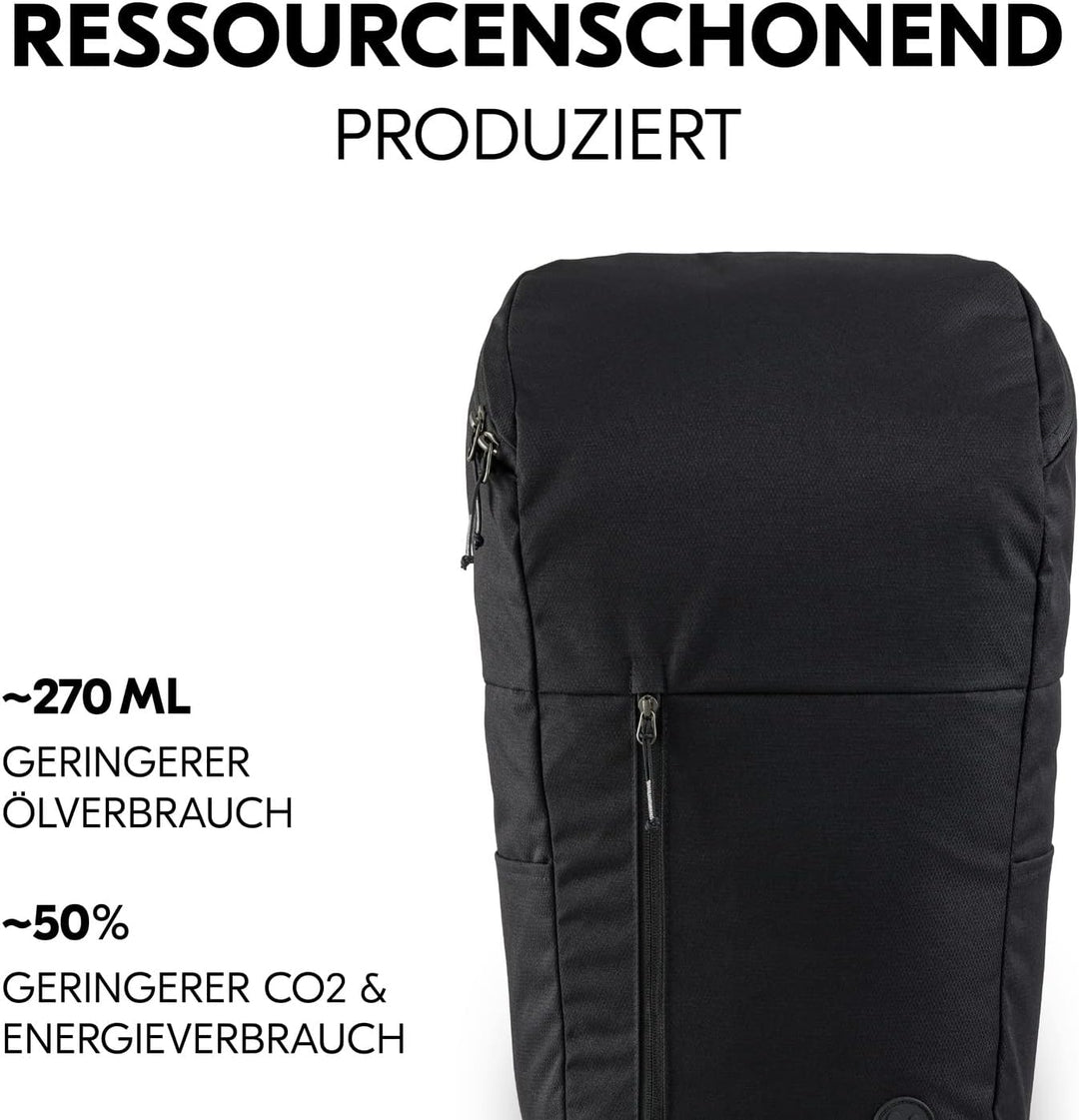 hauck Pack N Walk, Schwarz - Wickelrucksack und Wickeltasche 22 Liter mit Innentaschen, Aussenfächer