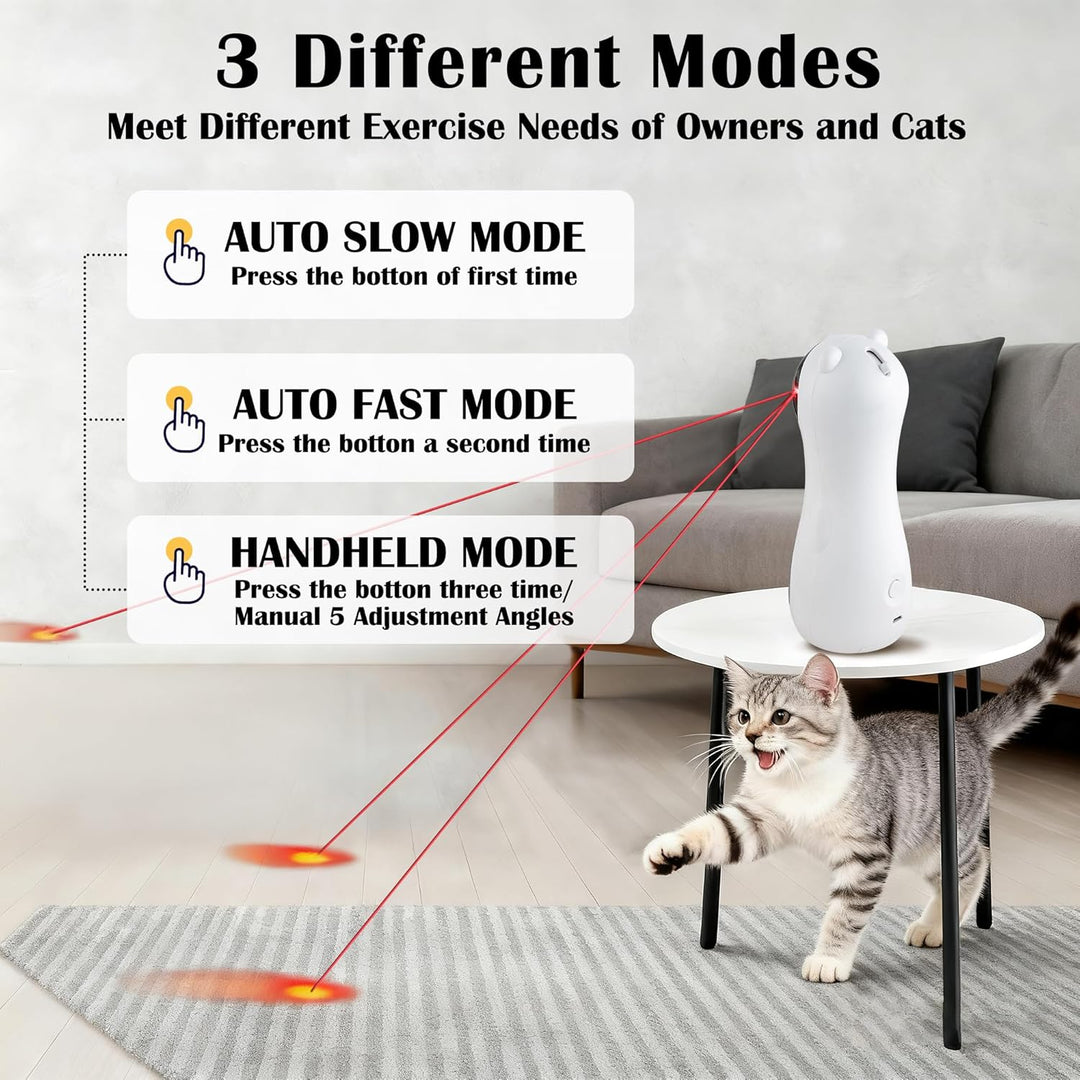 Interaktives Katzenspielzeug Automatisch - Laser Katzenspielzeug für Wohnungskatze Hund Kätzchen mit