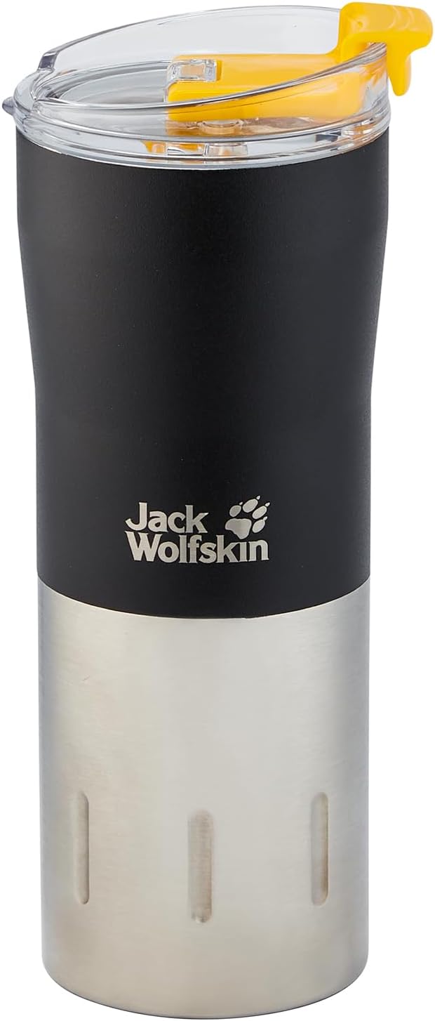 Jack Wolfskin KARIBA 0.5 Isolierbecher, Black, ONE SIZE, 1 Stück (1er Pack) Schwarz Einheitsgrösse,