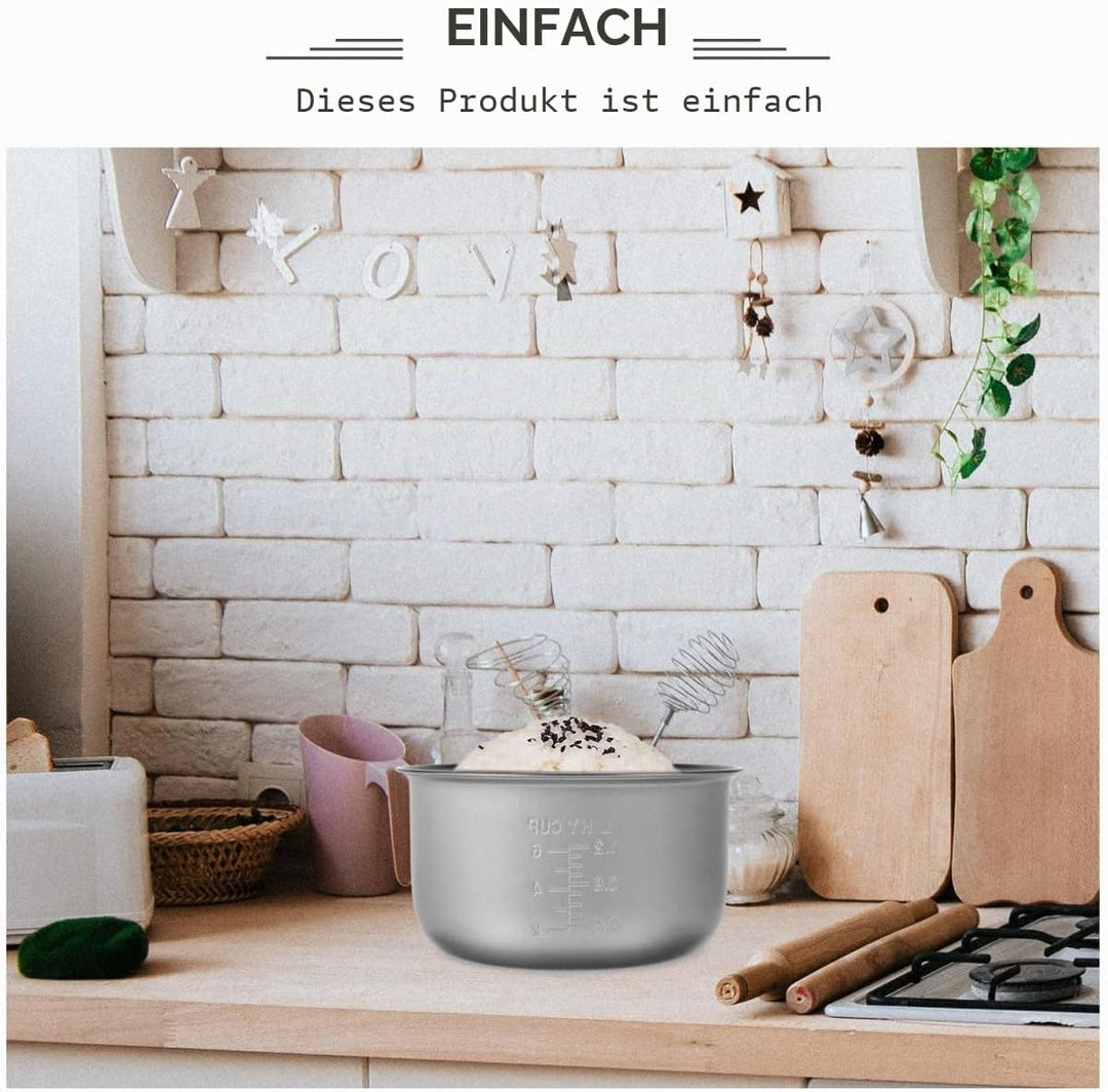 Cabilock Reiskocher Innentopf Antihaft Aluminiumlegierung Ersatztopf für Täglichen Gebrauch Praktisc