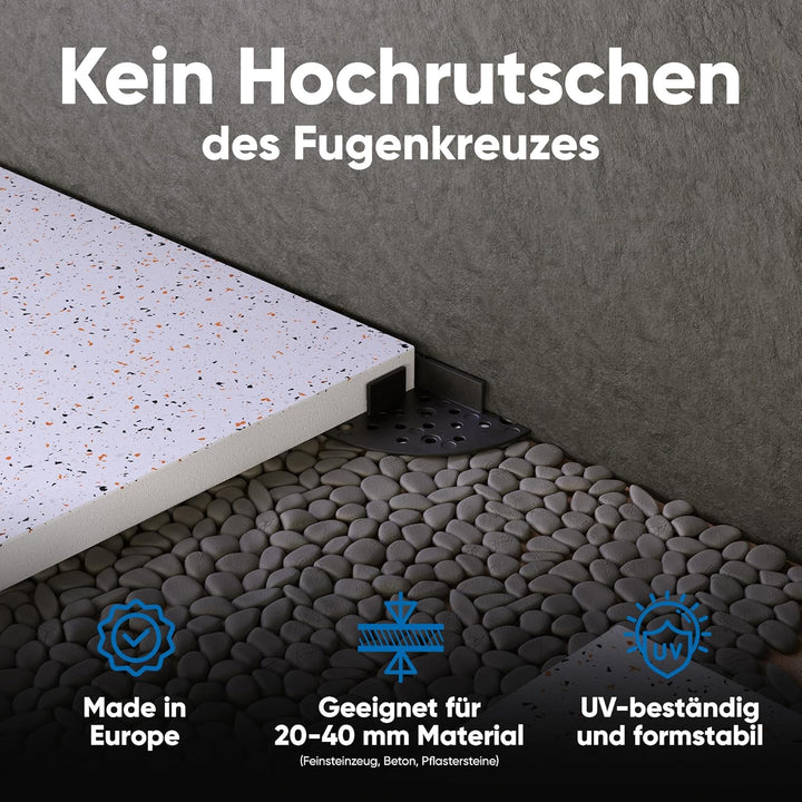Bauhandel24 Fugenkreuze 5mm für Terrassenplatten Plattenlager Auflage Pads mit Teller Aussenbereich