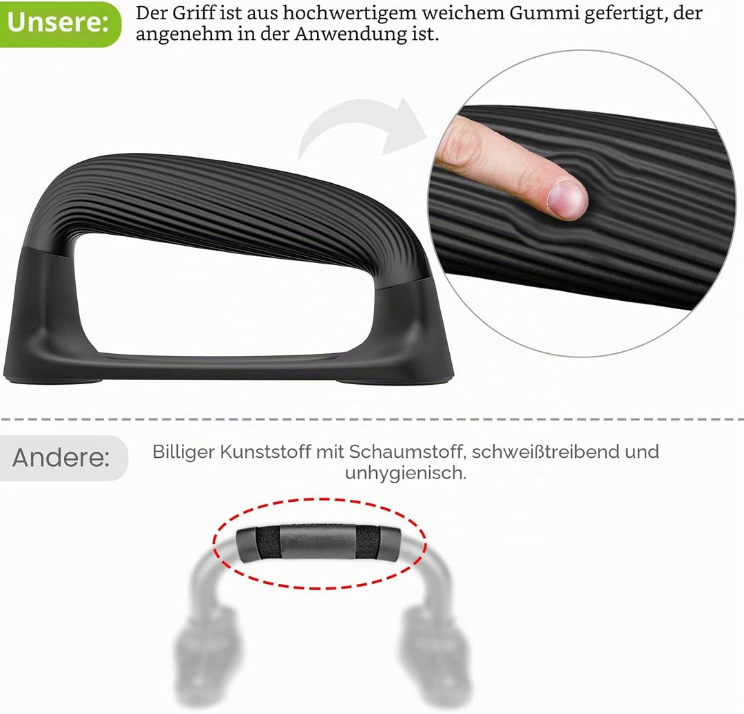 Kipika Liegestützgriffe für Zuhause – Push-Up Bars mit Anti-Rutsch-Unterseite,Soft Handles,Set of 2