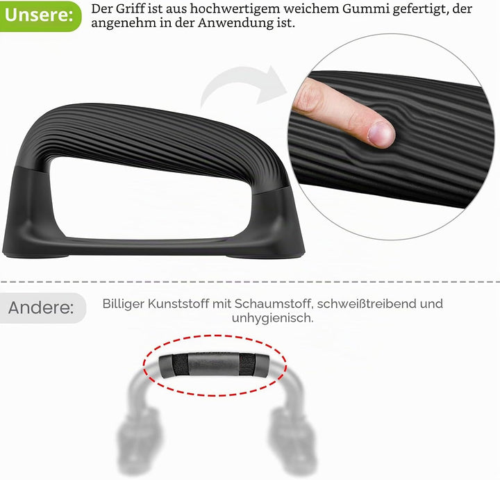 Kipika Liegestützgriffe für Zuhause – Push-Up Bars mit Anti-Rutsch-Unterseite,Soft Handles,Set of 2