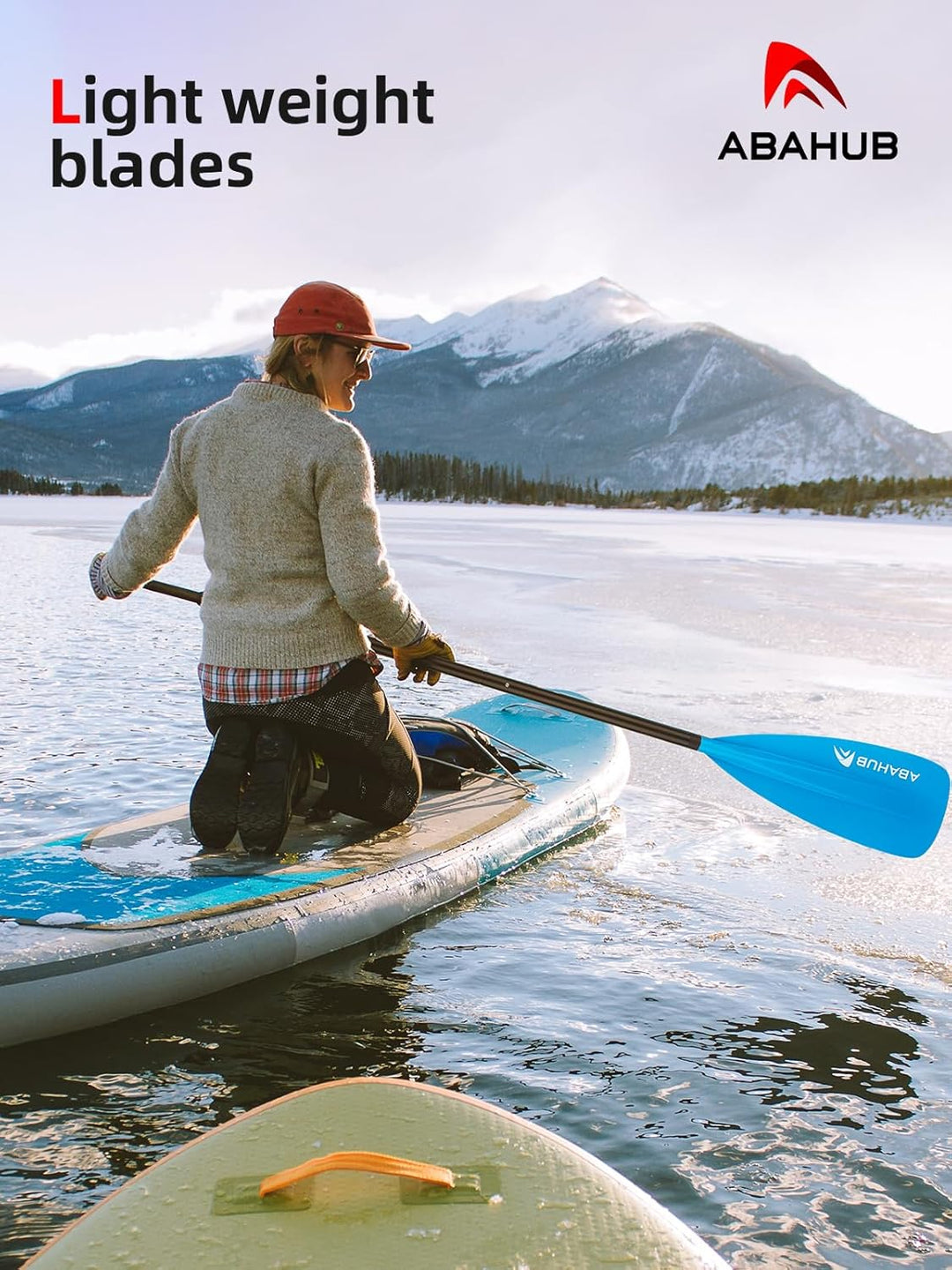 Abahub SUP Paddel / 2 in 1 Sup Kajak Paddel Aluminium Einstellbares Stand Up Paddle für Paddleboard,