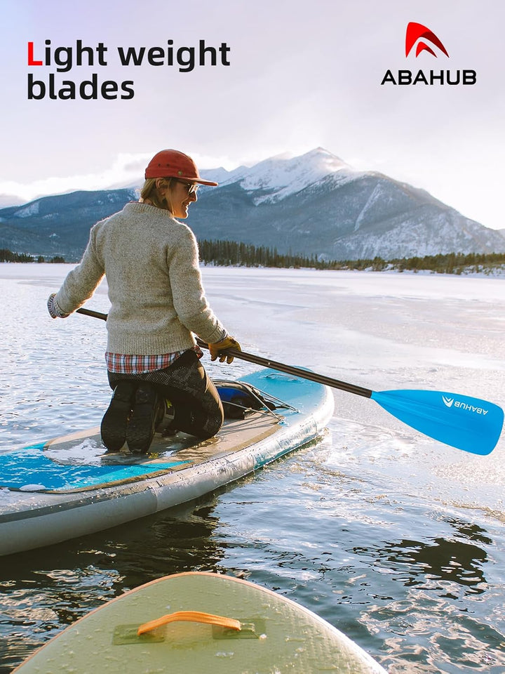 Abahub SUP Paddel / 2 in 1 Sup Kajak Paddel Aluminium Einstellbares Stand Up Paddle für Paddleboard,
