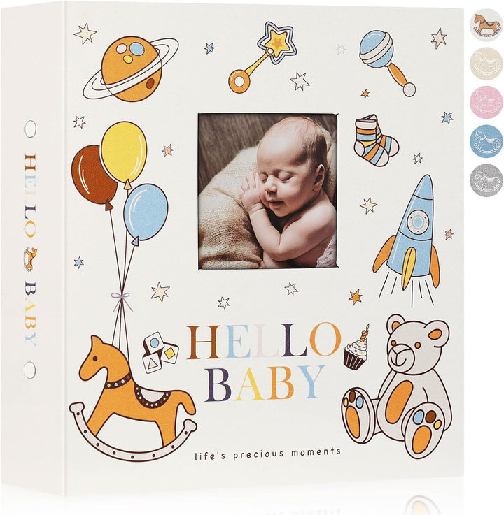 Lanpn Baby Fotoalbum 10x15 600 Fotos, Grosses Fotoalbum Einsteckalbum Babyalbum, Leinen Einstecken E