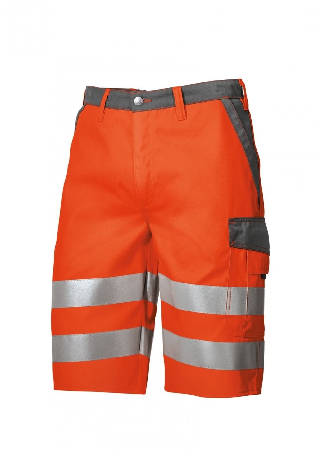 BP 2014-845-8553-50n Shorts, mit elastischem Rückenteil, 270,00 g/m² Stoffmischung, Warnorange/dunke